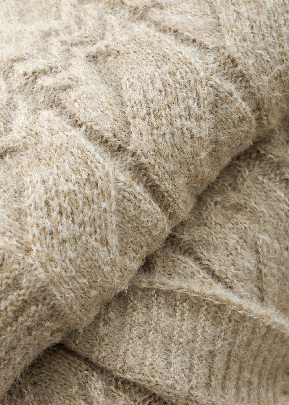 Bianca Fine Linens Cosy Soft Cable Knit Blanket Throw (130x170cm) - One Size Image 2