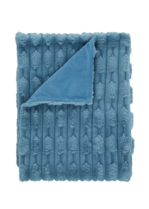 Bianca Fine Linens So Soft Carved Faux Fur Blanket Throw (150x200 cm) - One Size Image 5