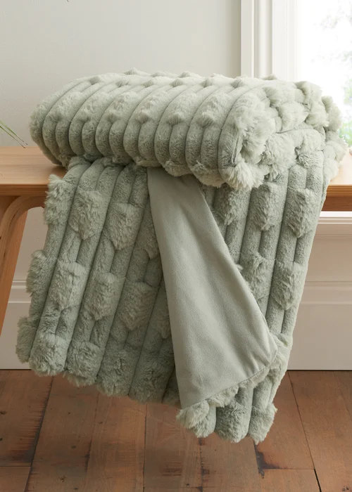 Bianca Fine Linens So Soft Carved Faux Fur Blanket Throw (150x200 cm) - One Size Image 1