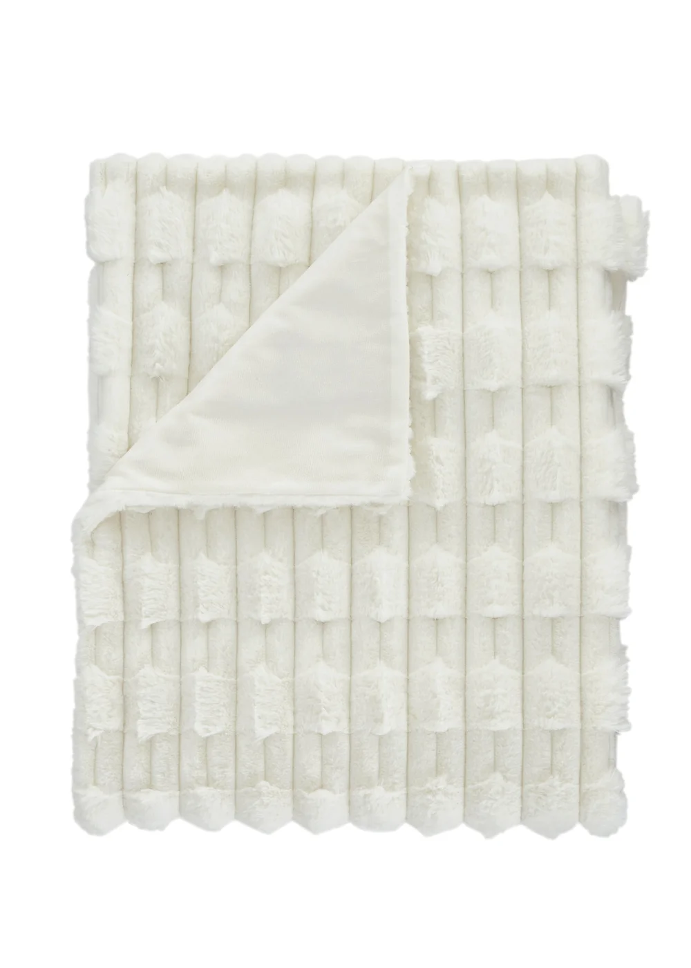 Bianca Fine Linens So Soft Carved Faux Fur Blanket Throw (150x200 cm) - One Size Image 5