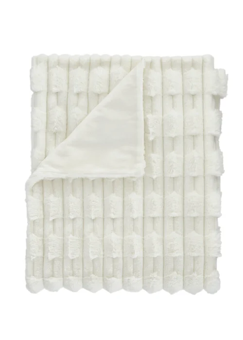 Bianca Fine Linens So Soft Carved Faux Fur Blanket Throw (150x200 cm) - One Size Image 5
