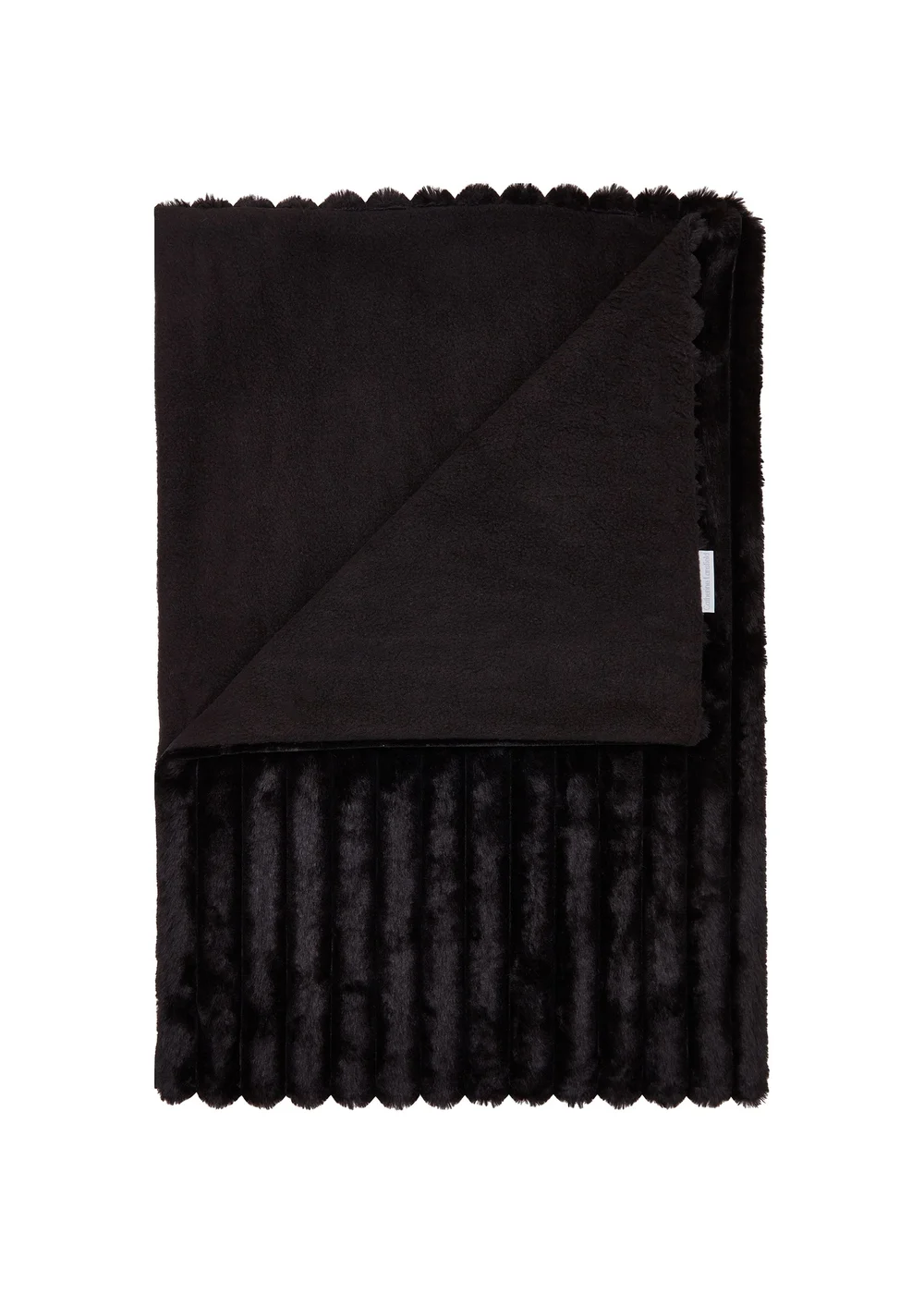 Catherine Lansfield Cosy Ribbed Faux Fur Soft Blanket Throw (130x170 cm) - One Size Image 5