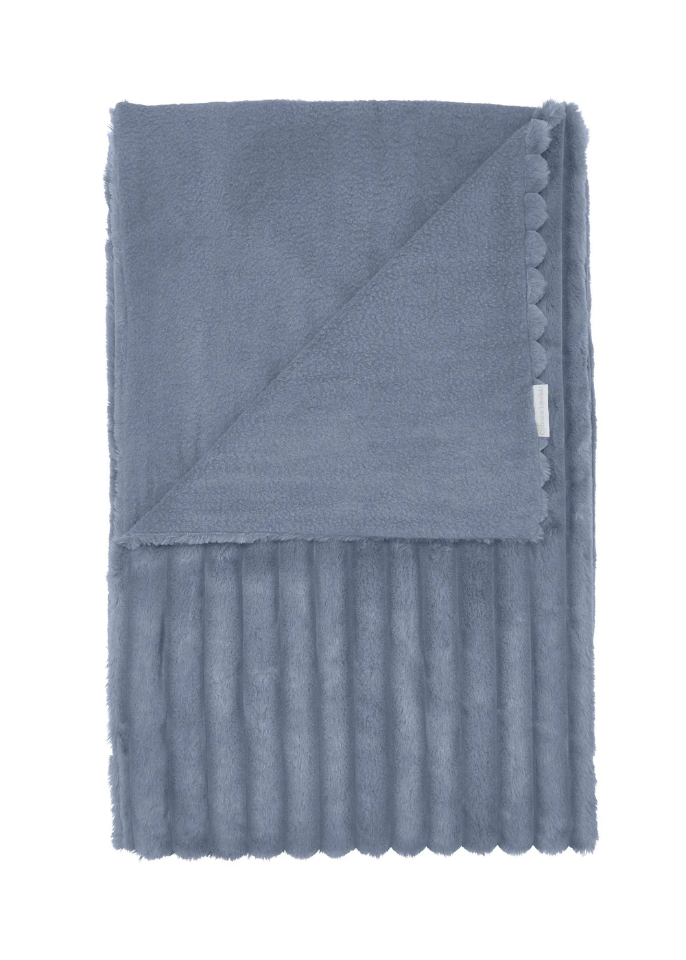 Catherine Lansfield Cosy Ribbed Faux Fur Soft Blanket Throw (130x170 cm) - One Size Image 5