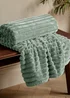 Catherine Lansfield Cosy Ribbed Faux Fur Soft Blanket Throw (130x170 cm) - One Size Image 1