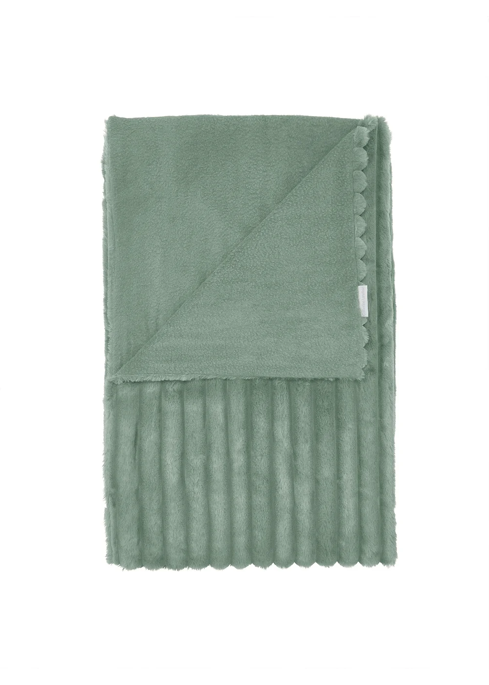 Catherine Lansfield Cosy Ribbed Faux Fur Soft Blanket Throw (130x170 cm) - One Size Image 5