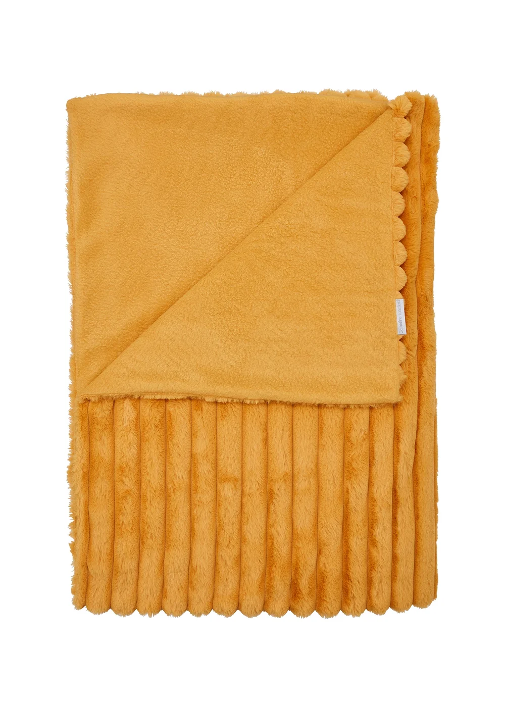 Catherine Lansfield Cosy Ribbed Faux Fur Soft Blanket Throw (130x170 cm) - One Size Image 5