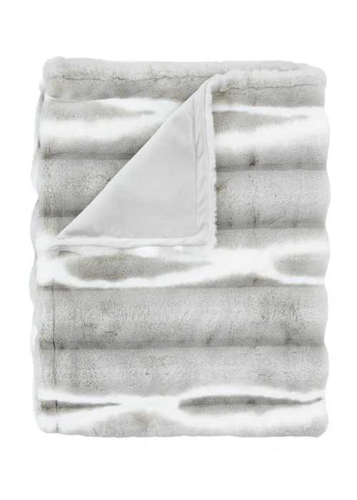 Catherine Lansfield Flint Cosy Faux Fur Blanket Throw (130x170 cm) - One Size Image 5