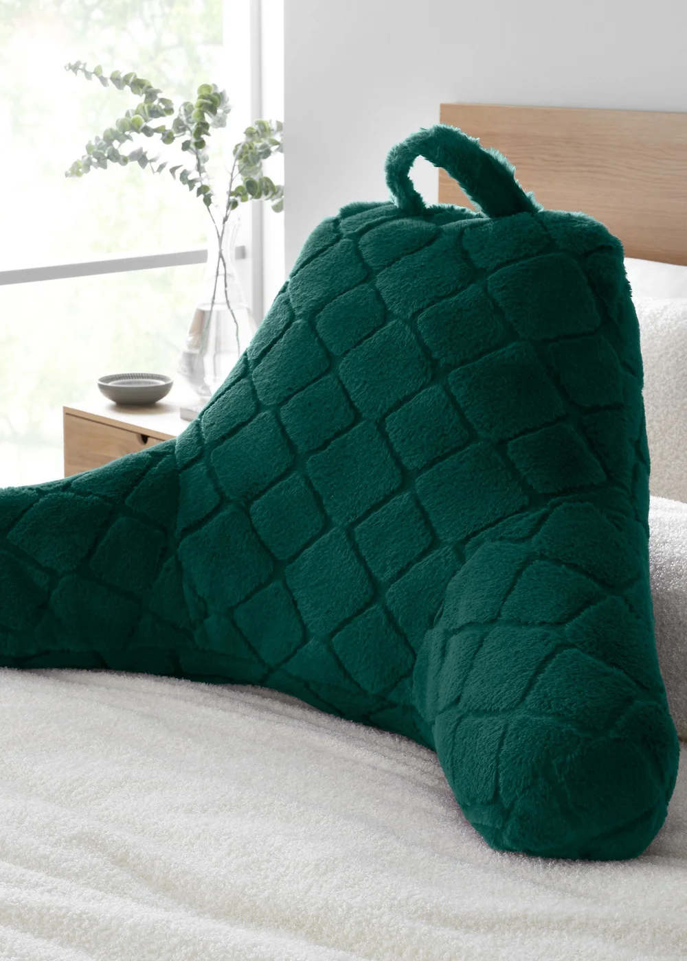 Catherine Lansfield Diamond High Back Cuddle Cushion Back Rest (74x97cm) - One Size Image 2
