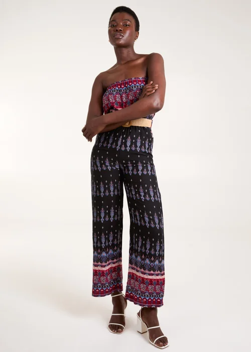 Blue Vanilla Black Belted Bandeau Jumpsuit - 10 Image 4