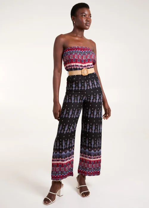Blue Vanilla Black Belted Bandeau Jumpsuit - 10 Image 1