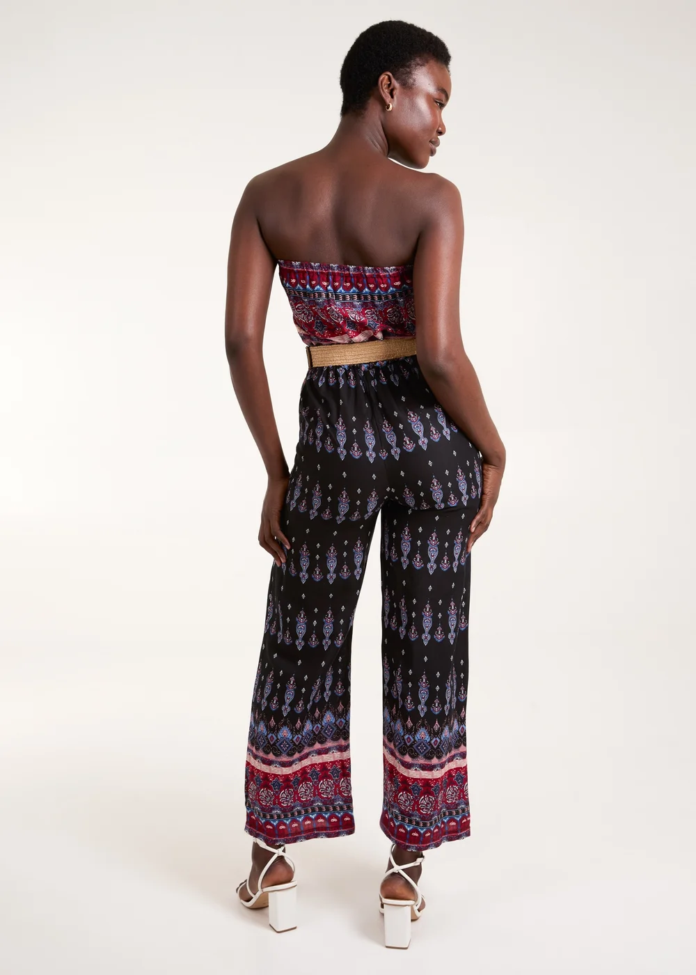 Blue Vanilla Black Belted Bandeau Jumpsuit - 10 Image 2