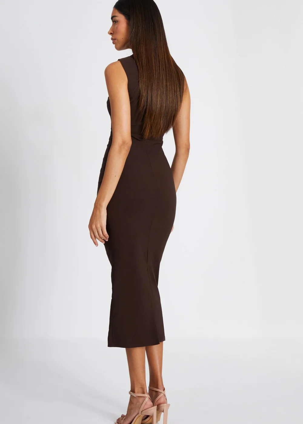 quiz ruched midi dress Quiz Black Satin Wrap Ruched Midi Dress