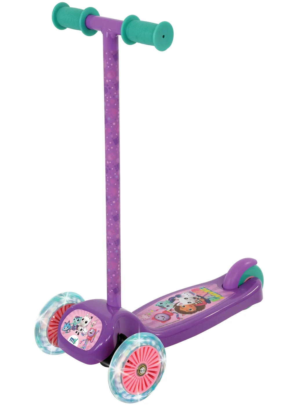 Gabby's Dollhouse Tilt N Turn Scooter With LED Lights - One Size Image 1