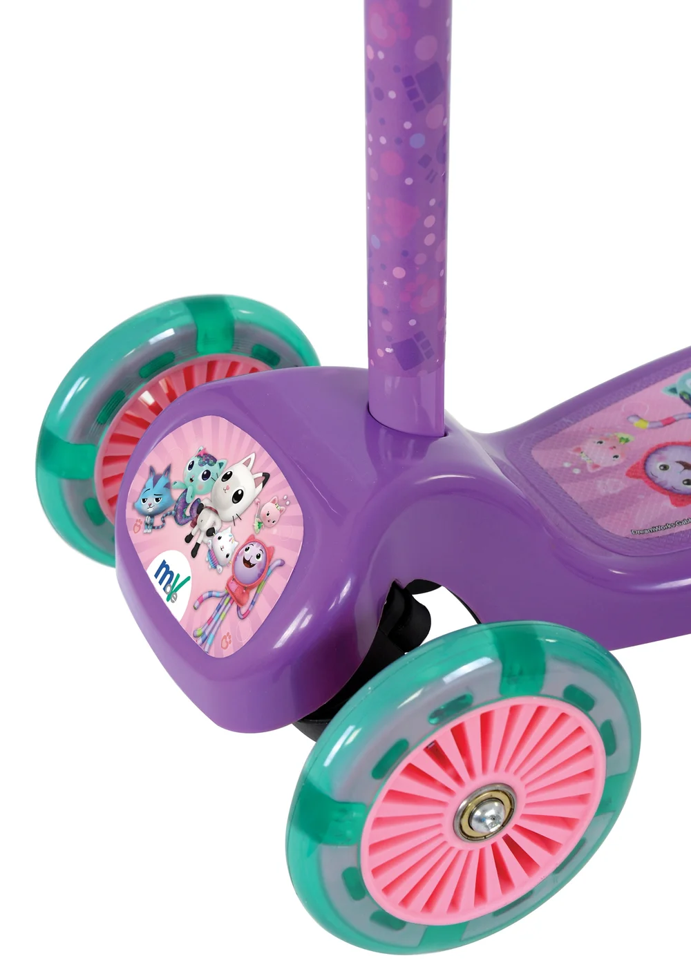 Gabby's Dollhouse Tilt N Turn Scooter With LED Lights - One Size Image 4