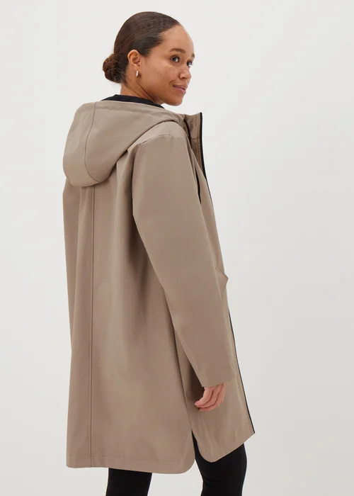 Stone Rubberised Showerproof Parka Coat - 8 Image 3