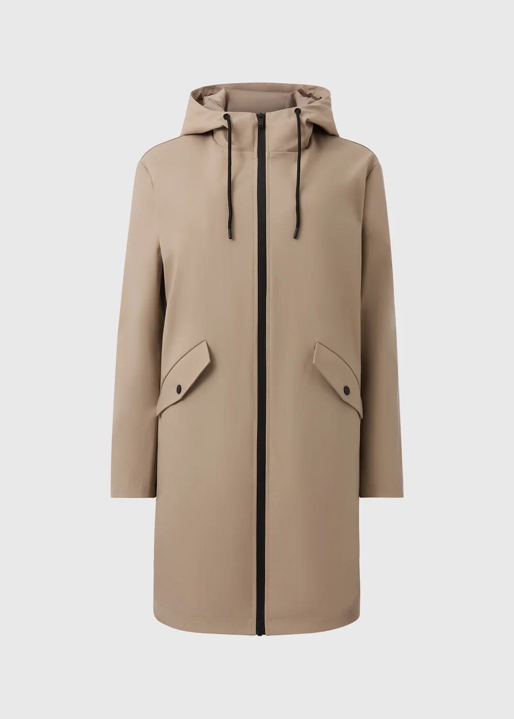 Stone Rubberised Showerproof Parka Coat - 8 Image 4