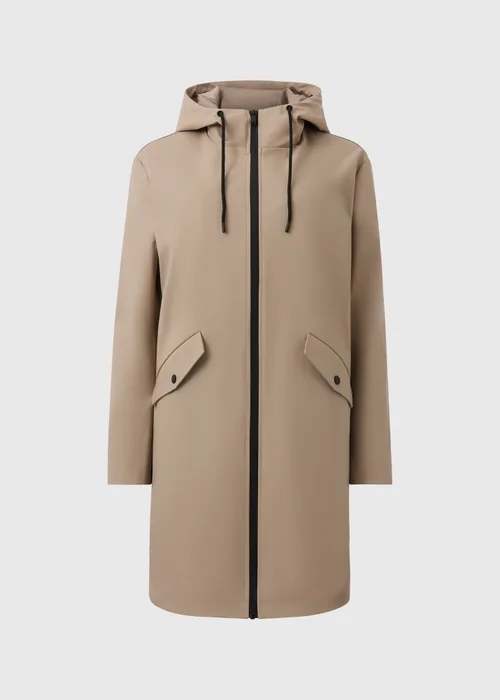 Stone Rubberised Showerproof Parka Coat - 8 Image 4