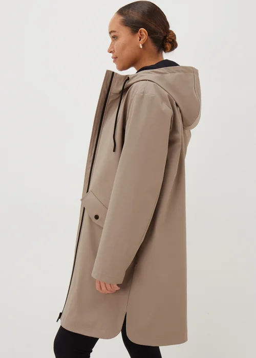Stone Rubberised Showerproof Parka Coat - 8 Image 2