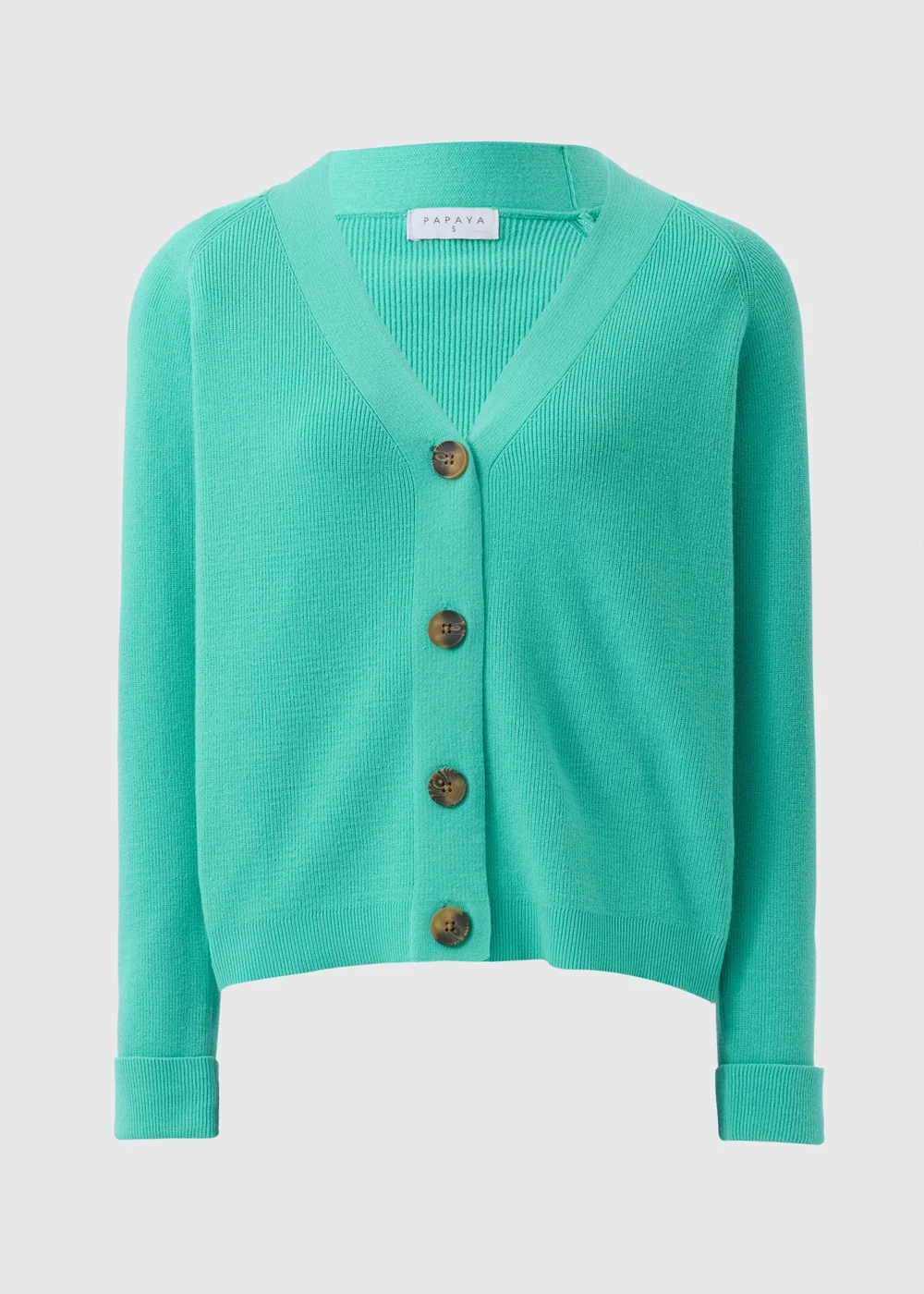Green V-Neck Cardigan - XS Image 2