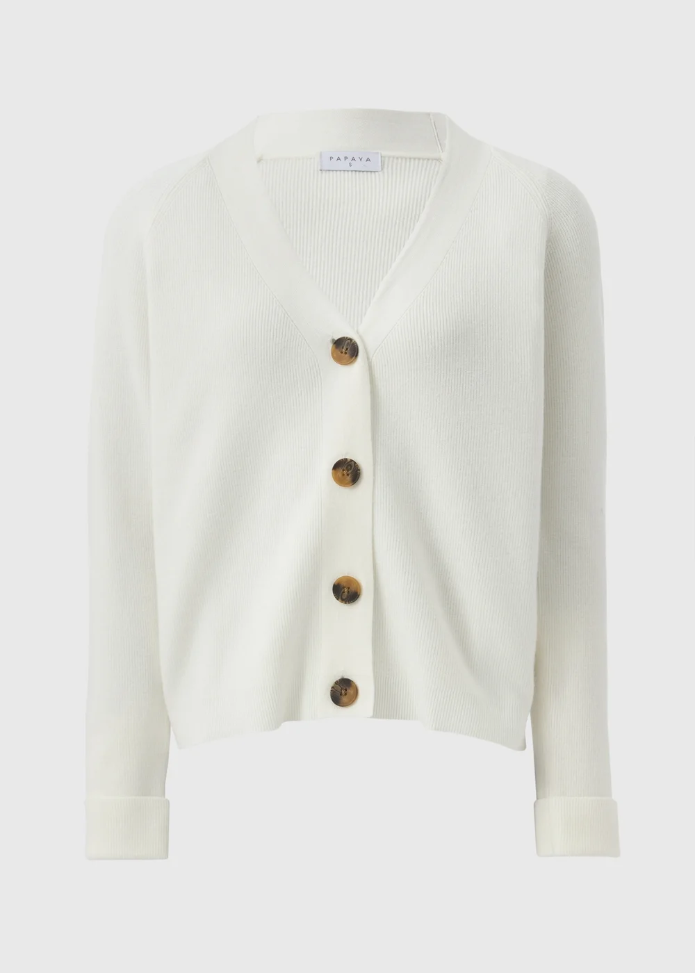 Ivory V-Neck Cardigan - XS Image 4