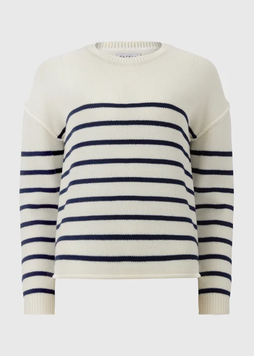 Ivory Exposed Seam Stripe Jumper - XS Image 4