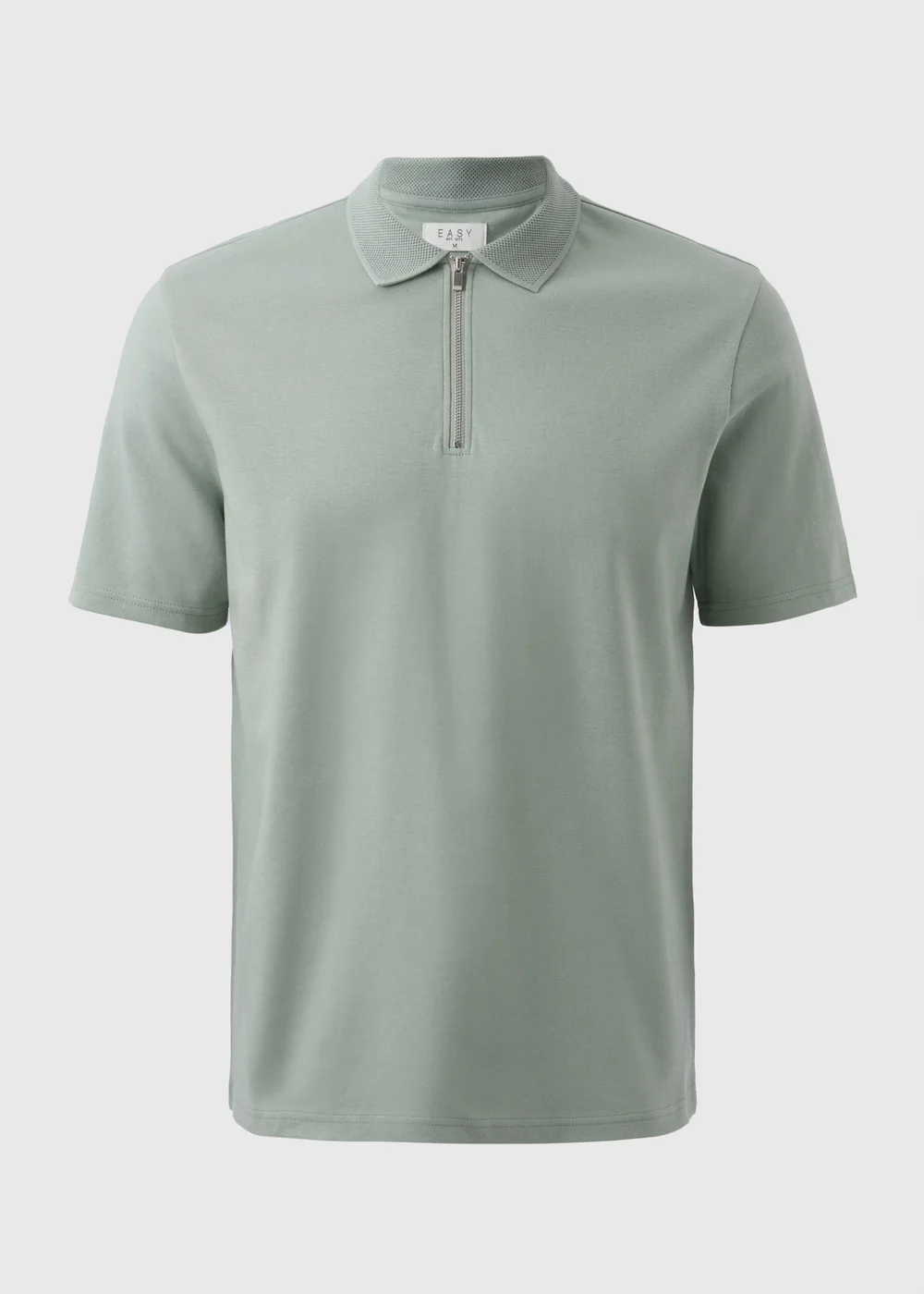 Sage Interlock 1/4 Zip Polo Shirt - S Image 3