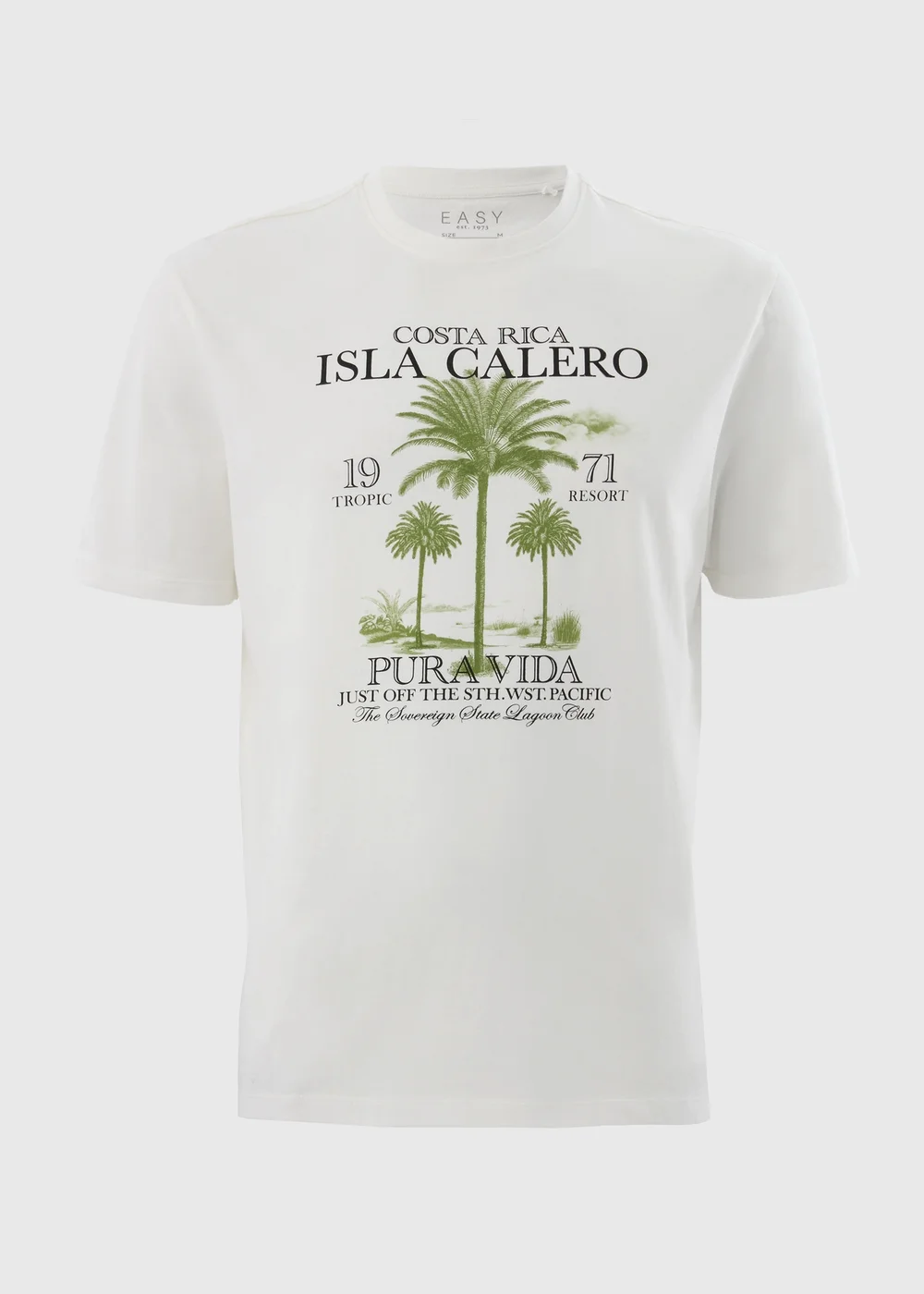 White Costa Rica Palm T-Shirt - S Image 2