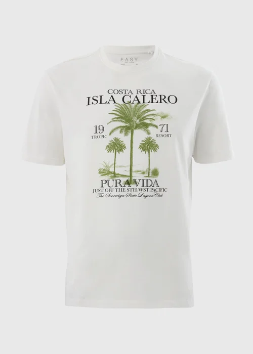 White Costa Rica Palm T-Shirt - S Image 2