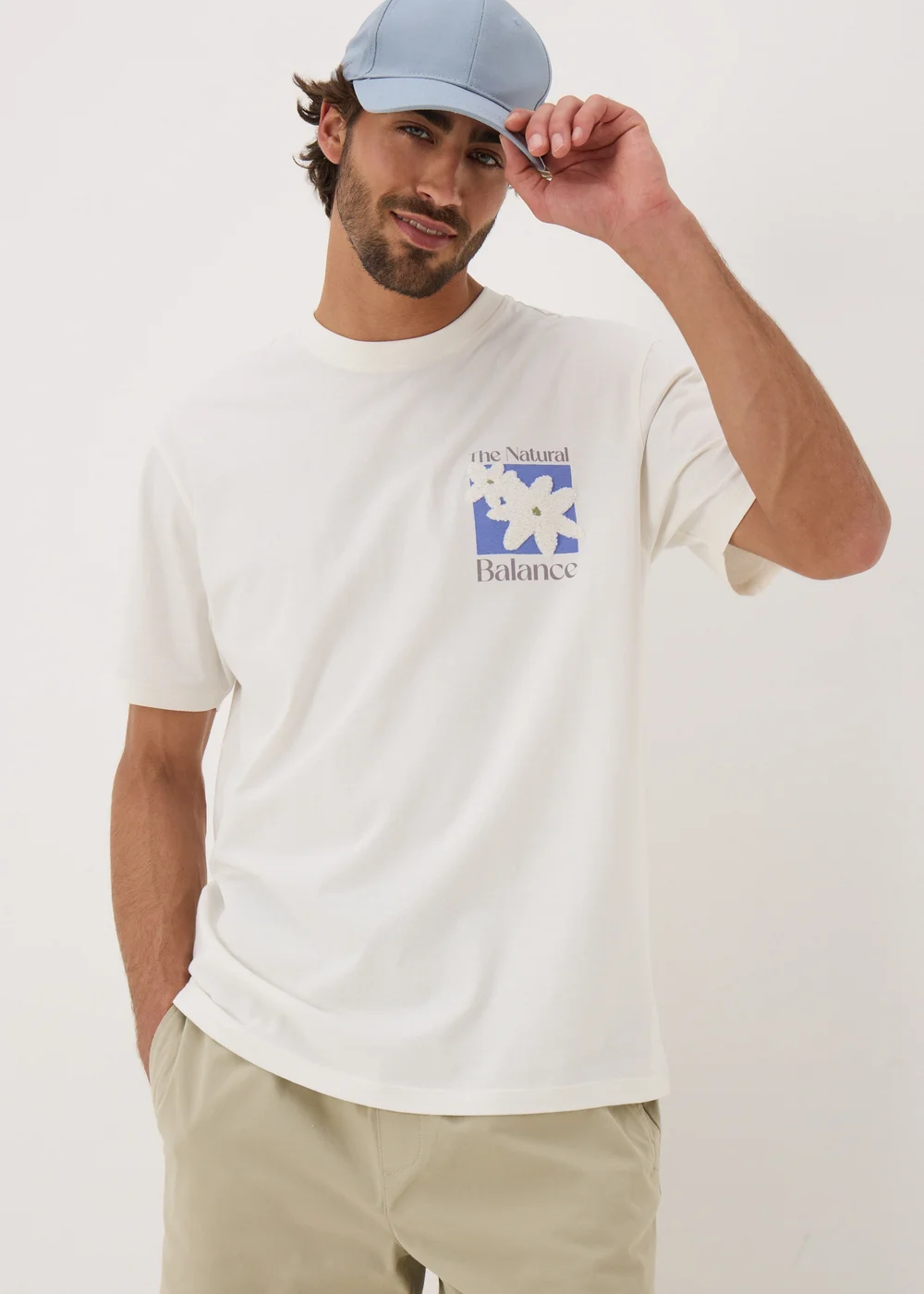 Ecru Natural Balance Boucle T-Shirt - S Image 2
