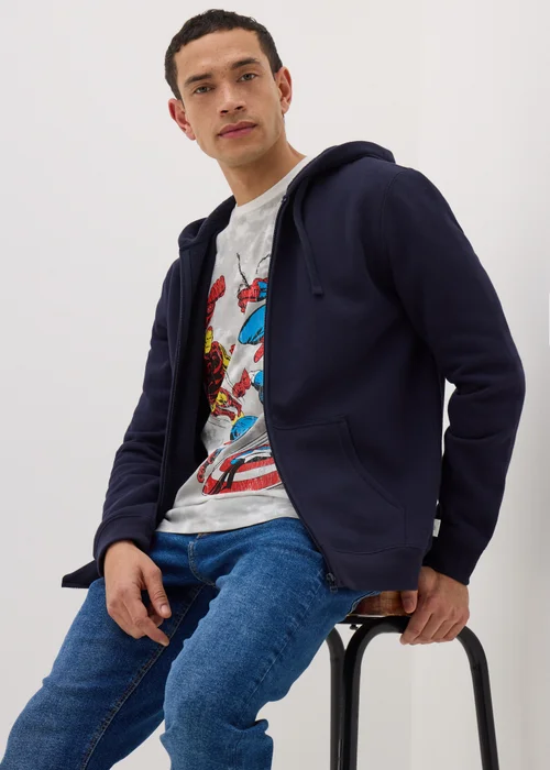 Marvel Grey Avengers Group Washed T-Shirt - S Image 3
