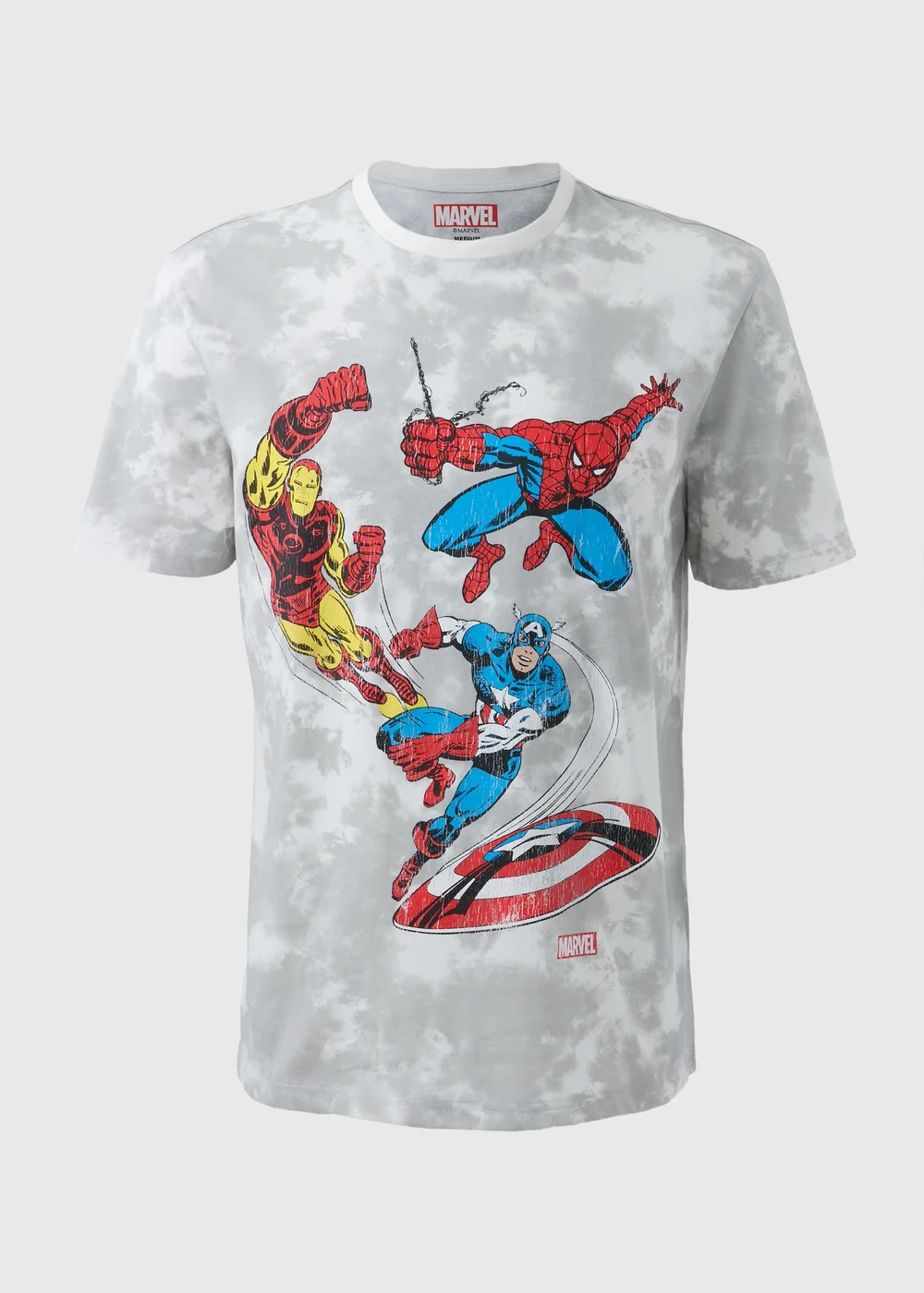 Marvel Grey Avengers Group Washed T-Shirt - S Image 4