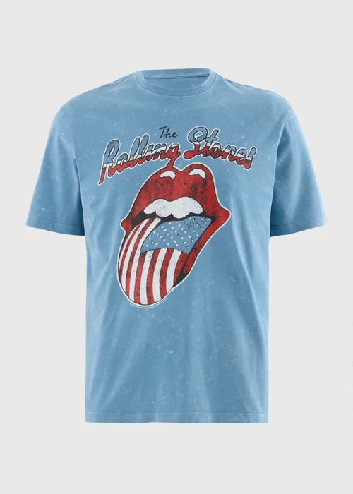 Rolling Stones Blue Graphic T-Shirt - S Image 4