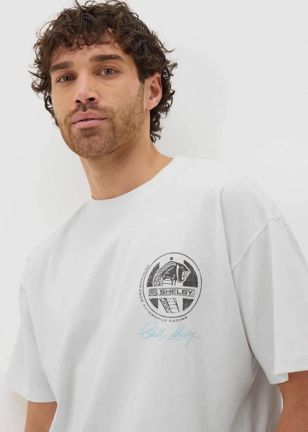 White Shelby Cobra T-Shirt - S Image 3