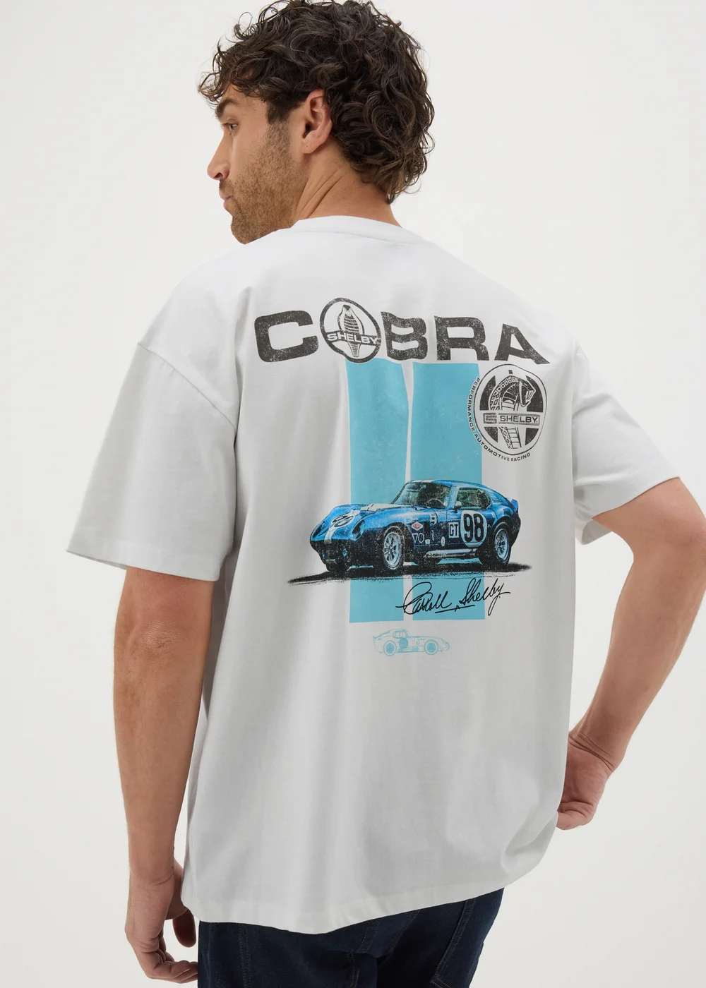 White Shelby Cobra T-Shirt - S Image 2