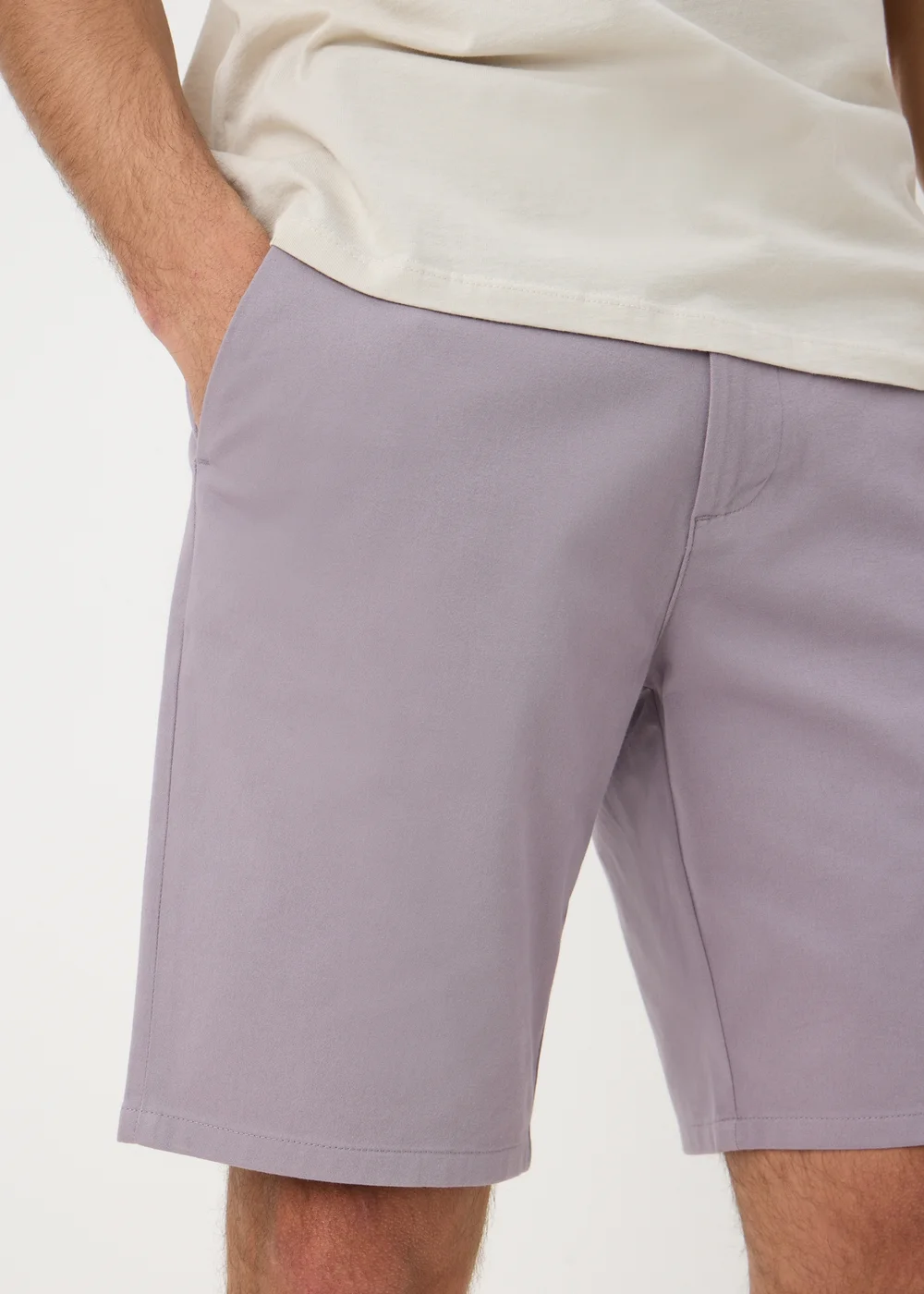 Lilac Straight Fit Chino Shorts - 30 Image 1