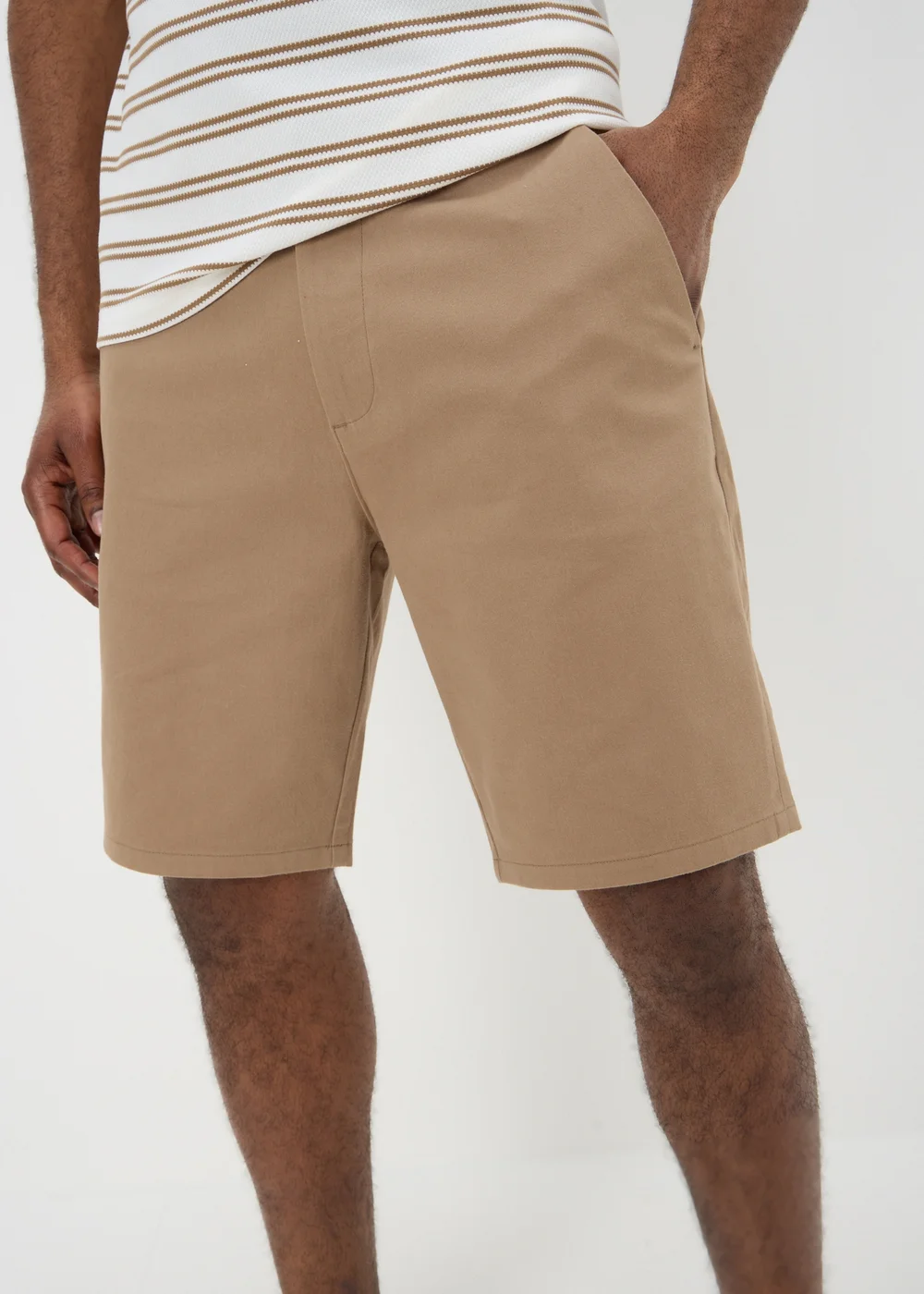 Dark Stone Straight Fit Chino Shorts - 30 Image 1