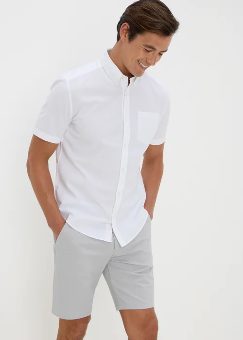 Ice Grey Straight Fit Chino Shorts - 30 Image 2