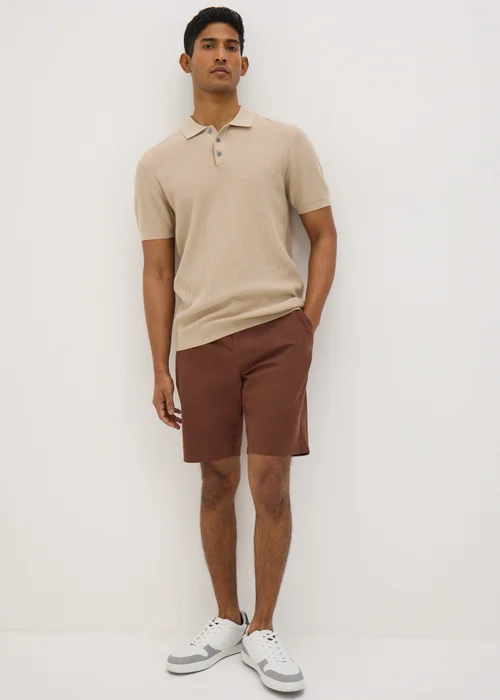 Rust Slim Fit Chino Shorts - 30 Image 2