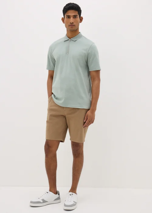 Dark Stone Slim Fit Chino Shorts - 30 Image 2