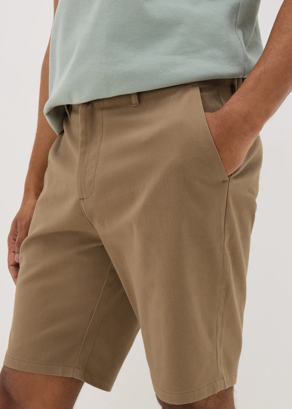 Dark Stone Slim Fit Chino Shorts - 30 Image 1