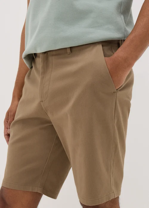 Dark Stone Slim Fit Chino Shorts - 30 Image 1