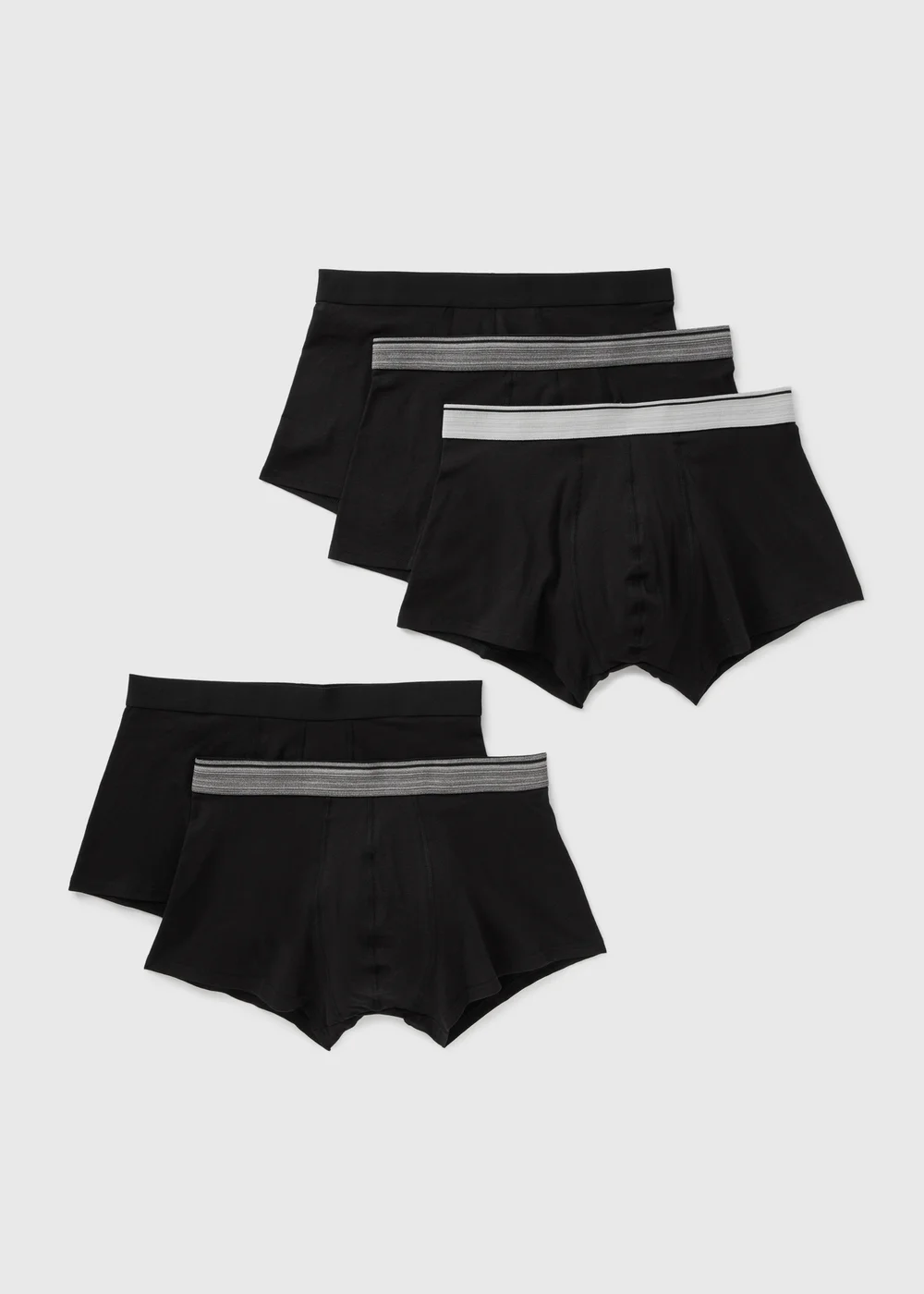 5 Pack Plain Black Hipsters - XS Image 1