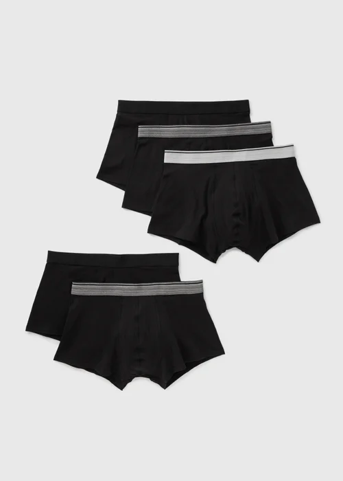 5 Pack Plain Black Hipsters - XS Image 1