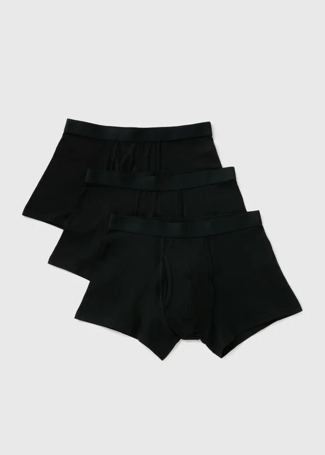 3 Pack Black Trunks