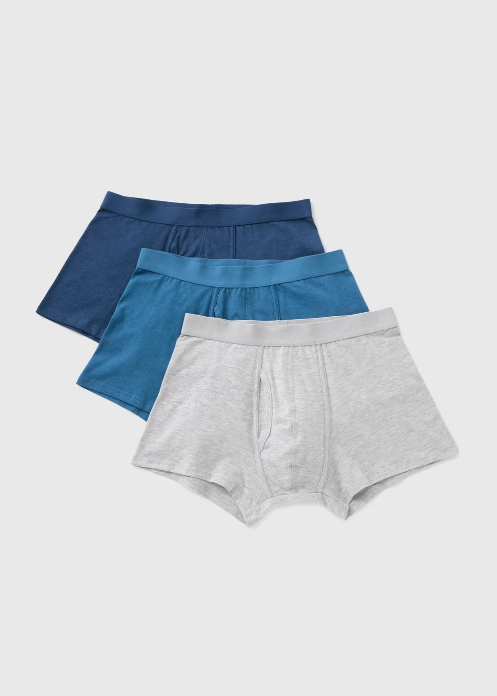 3 Pack Blue Keyhole Boxers - XS Image 1