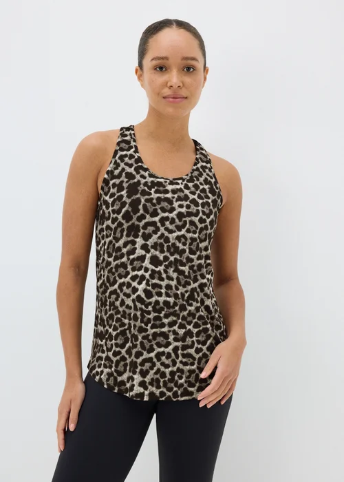 Souluxe Brown Leopard Vest Top - S Image 1