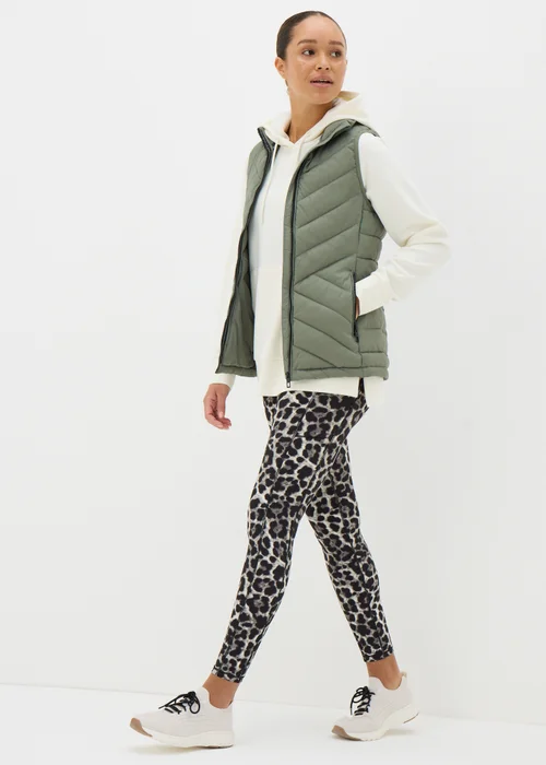 Khaki Lightweight Padded Gilet - 8 Image 1