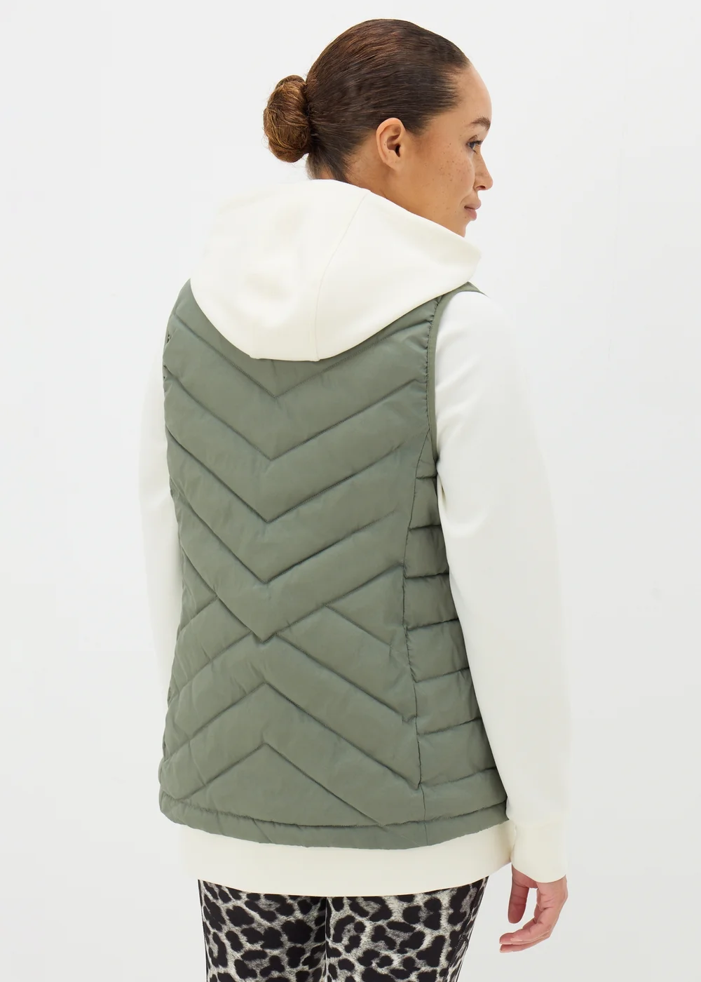 Khaki Lightweight Padded Gilet - 8 Image 2