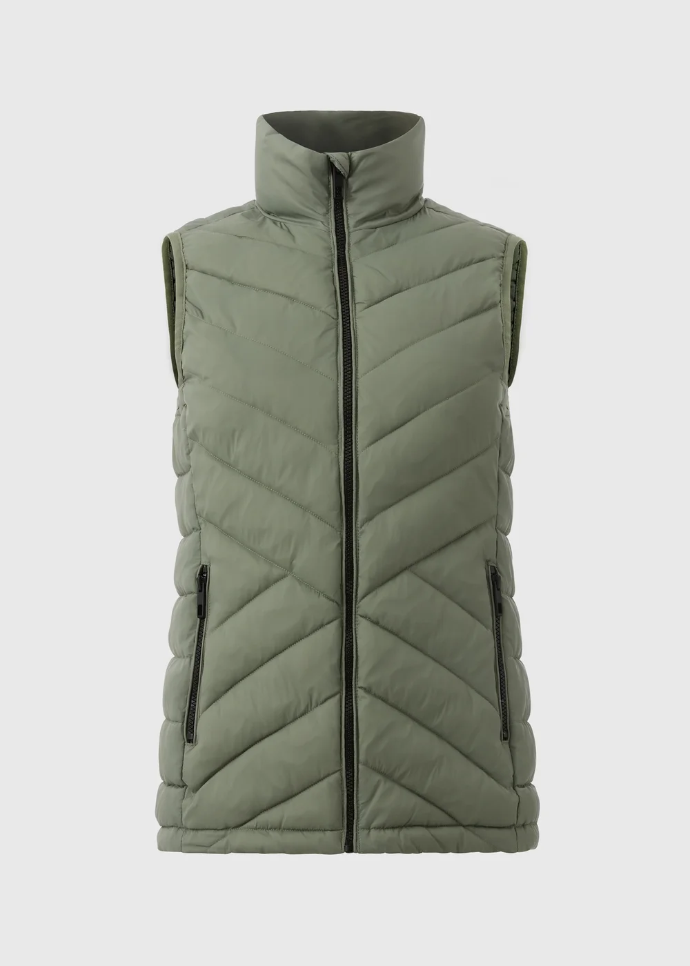 Khaki Lightweight Padded Gilet - 8 Image 3