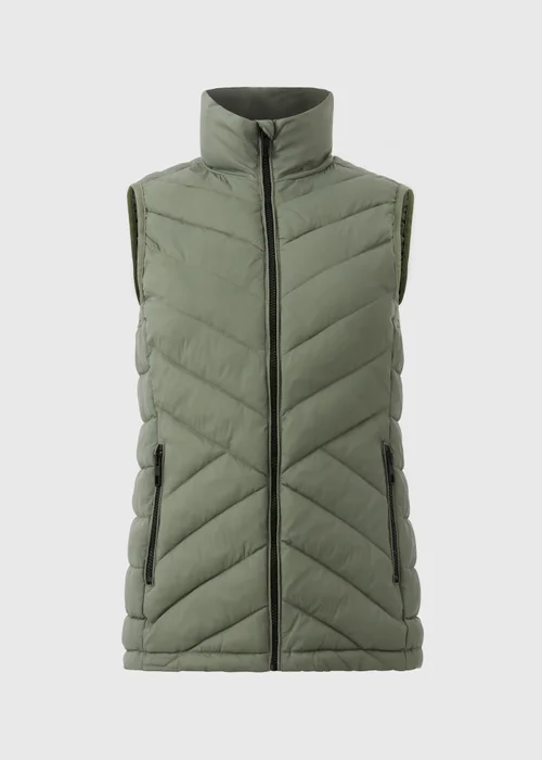 Khaki Lightweight Padded Gilet - 8 Image 3